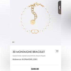 Dior 30 Montaigne CD pearl bracelet